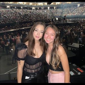 For Love and Lemons Sunshine crop top in black size small